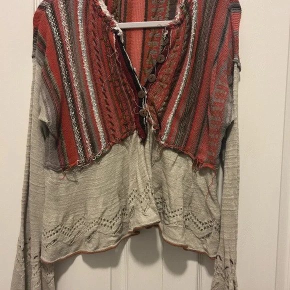 Free People Striped Knit Cardigan - Picture 1 of 6